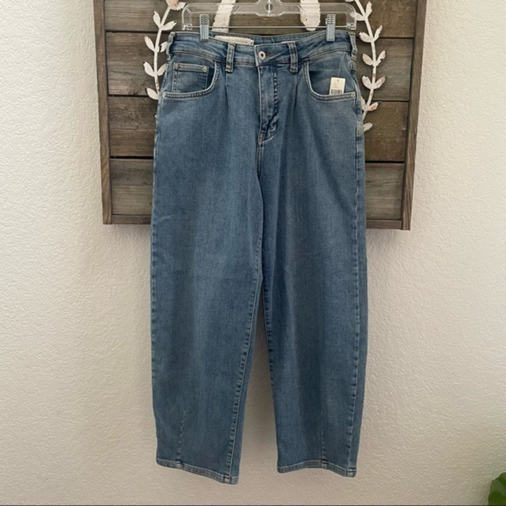 Anthropologie Pilcro high‎ rise straight leg cropped jeans 27 NWT